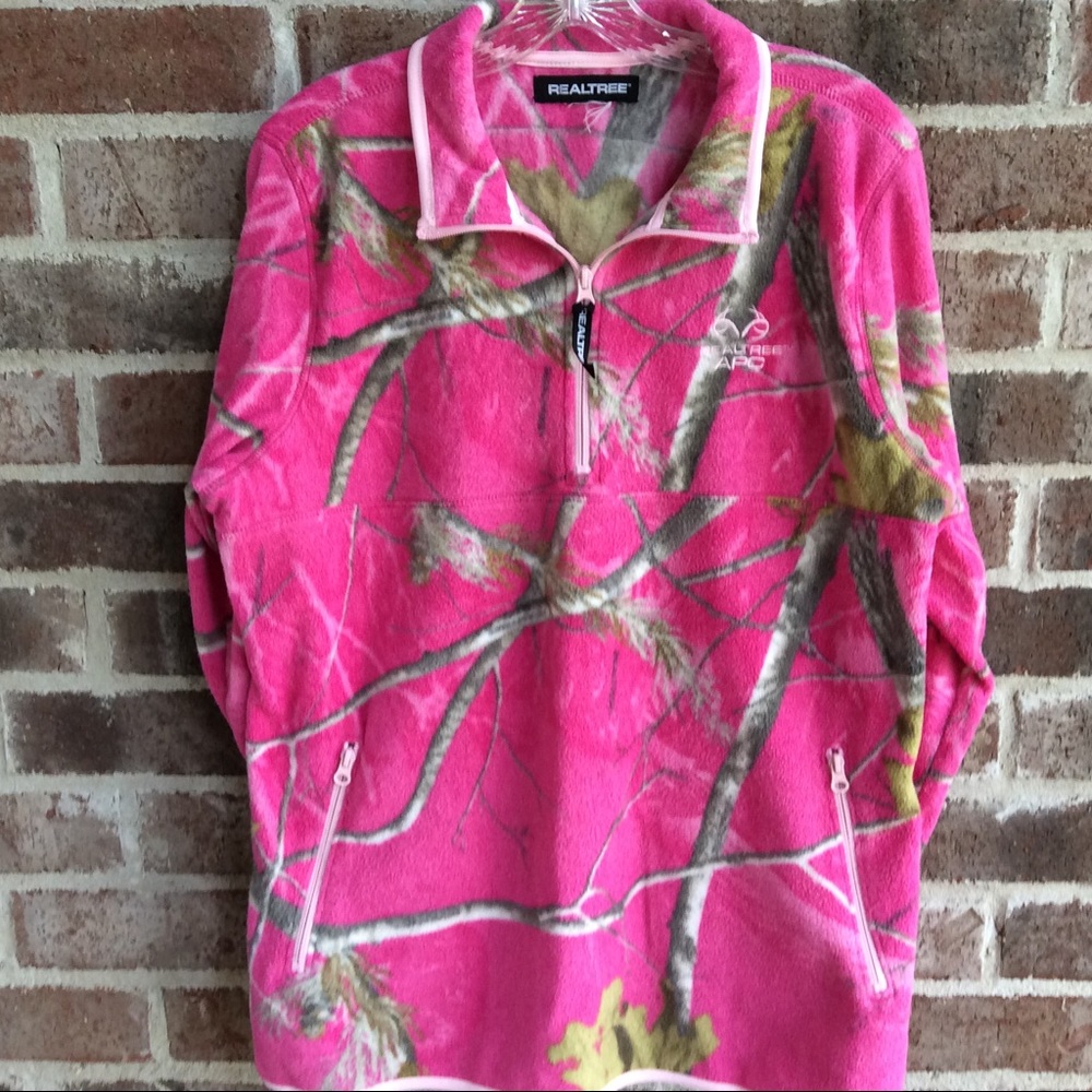 Realtree APC Fleece Pullover Shirt Pink